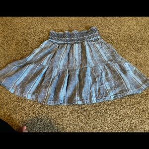 Blue Striped Skirt
